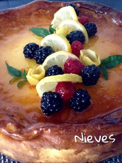 Una foto de Tarta de queso y yogur, con un toque de limón y jengibre