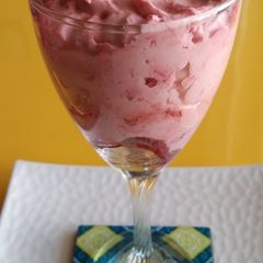 Strawberry mousse A picture of Strawberry mousse.