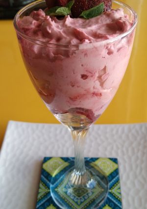 A picture of Strawberry mousse.