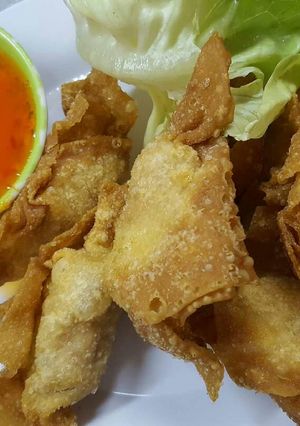 Hình của món Sủi cảo chiên.