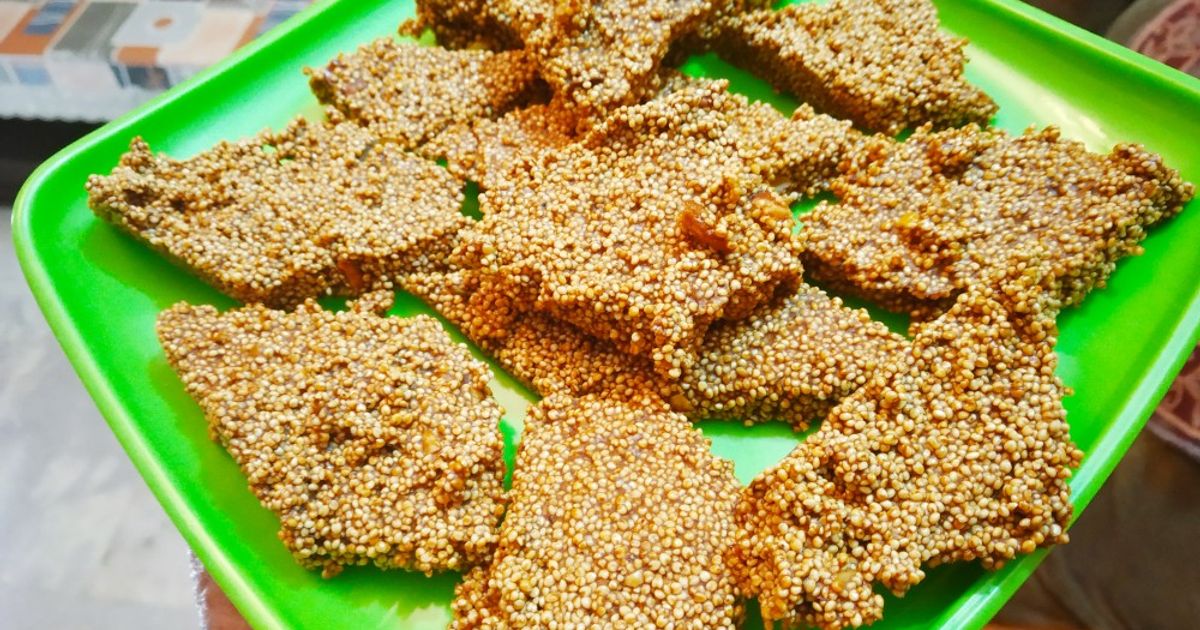 Samak Rice Chikki Recipe by Kuldeep Kaur - Cookpad