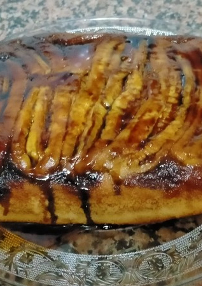 Una foto de Queque de plátanos y caramelo