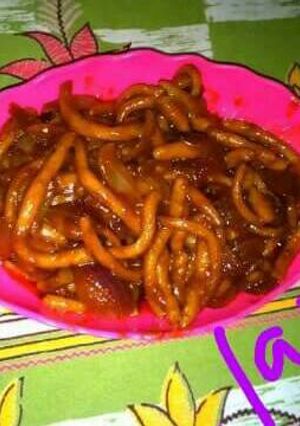 A picture of Homemade atta instant noodles.