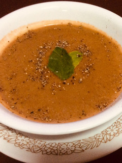 A picture of Tomato carrot soup.