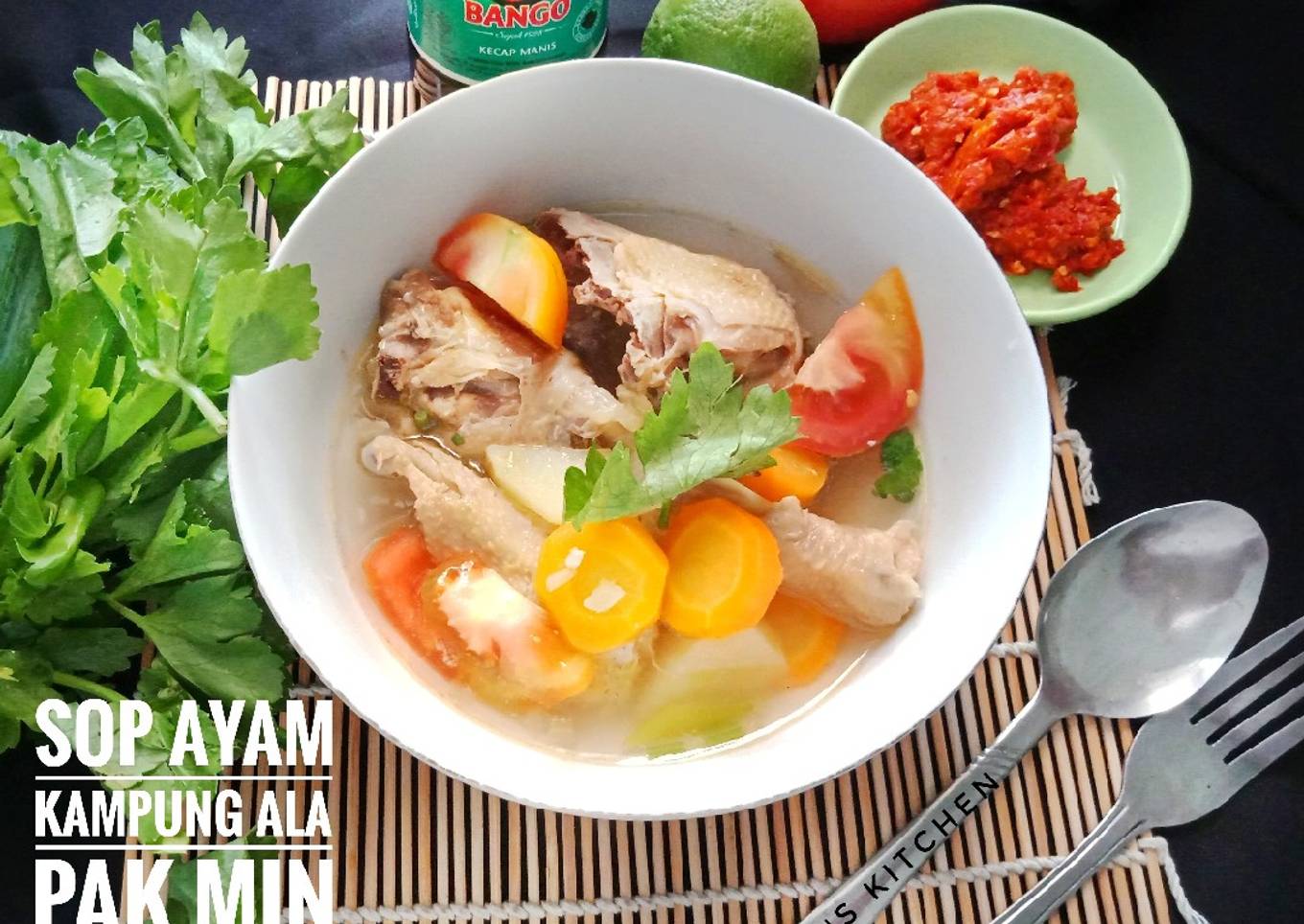 Sop ayam kampung Ala Pak Min Klaten
