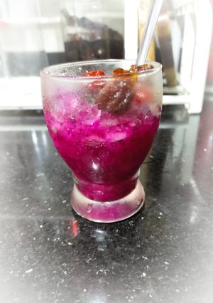 Hình của món Siro thanh long mix topping.