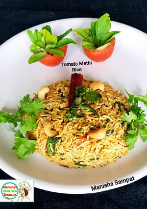 A picture of Tomato Methi Pulav.