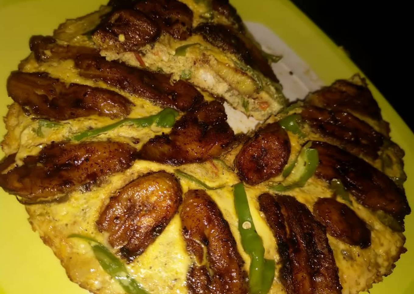 Plantain and egg frittata