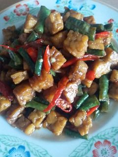 Foto resep Oseng tempe kacang panjang