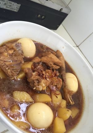 Foto resep Semur ayam kampung kentang telor