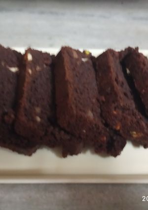 A picture of Chocolate dry fruits cake.