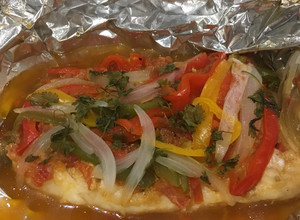 Una foto de Pescado blanco al horno