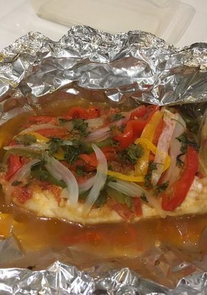 Una foto de Pescado blanco al horno