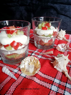 Une photo de Verrine saumon fumé et chantilly