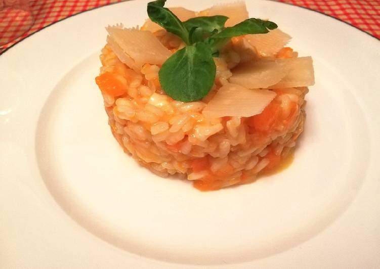 Step-by-Step Guide to Make Super Quick Homemade Risotto alla zucca, scamorza affumicata e scaglie di parmigiano