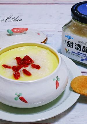 甜酒釀豆奶燉蛋 的食譜成品照片