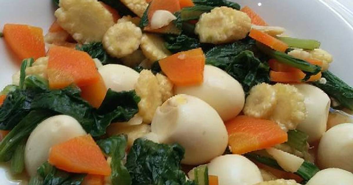 Resep Tumis telur puyuh sayur oleh Pita Ummu Saad - Cookpad