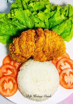 Hình của món Cơm Ức Gà Chiên Xù.