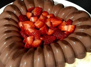 Una foto de Gelatina de chocolate mayordomo