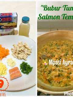 Foto resep Mpasi Bubur Tumis Salmon Tempe 9m