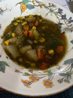 A picture of Vegetable Zucchini Soup.