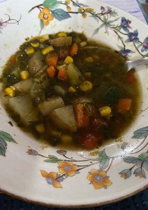 A picture of Vegetable Zucchini Soup.