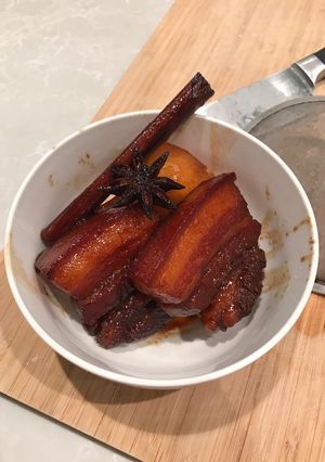 A picture of Braised Chinese Pork Belly (Dongpo/Hong Shou Rou).