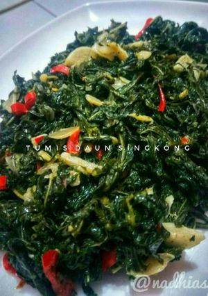 Foto resep 02. Tumis Daun Singkong