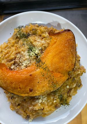 ｜西餐｜南瓜蘑菇燉飯（簡單版） 的食譜成品照片