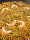 Arroz integral de verduras y langostinos