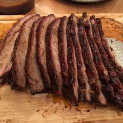 A picture of Smoked Brisket w/ Phil’s Easy BBQ Sauce.