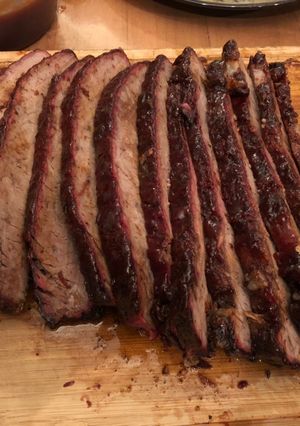 A picture of Smoked Brisket w/ Phil’s Easy BBQ Sauce.