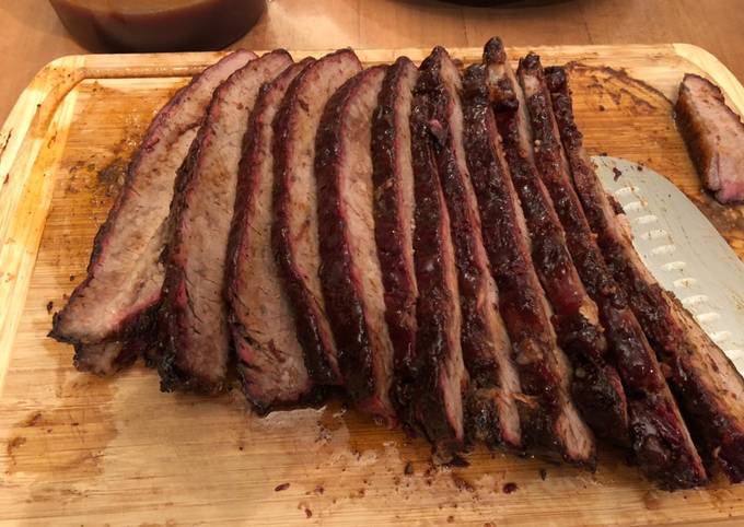 Recipe of Speedy Smoked Brisket w/ Phil’s Easy BBQ Sauce