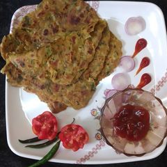 A picture of Square layer healthy paratha.