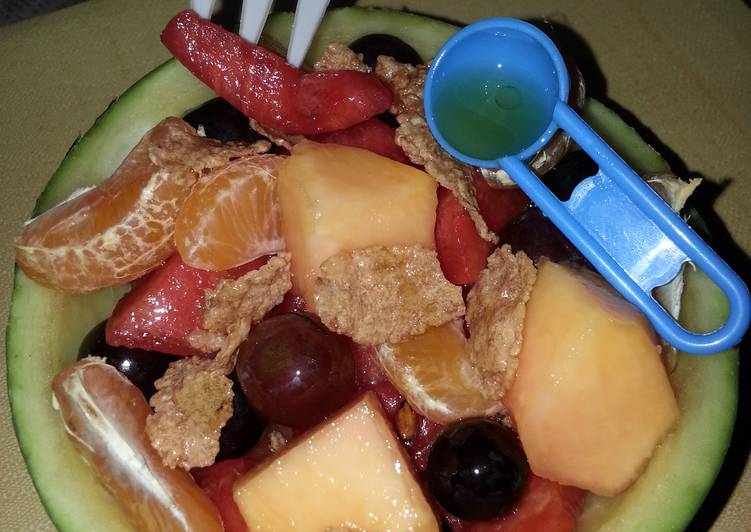 Honeyed fruit salad.