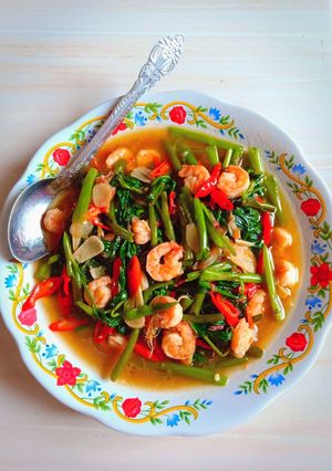 Foto resep Tumis kangkung udang