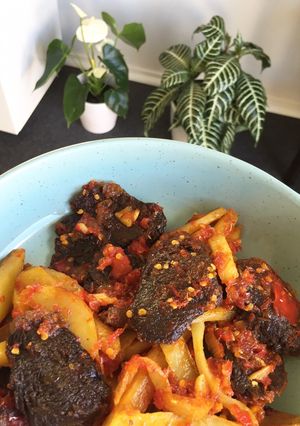 Foto resep Balado daging kentang