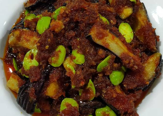 Easiest Way to Make Super Quick Homemade Sambal Eggplant and bitter bean