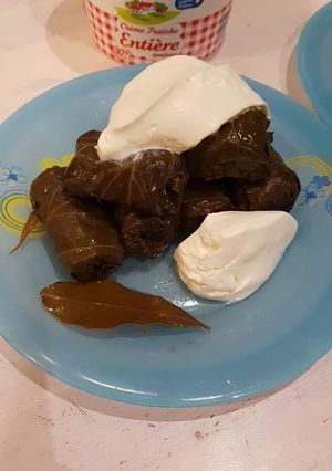 O poză a rețetei Sarmale cu frunză de viță.
