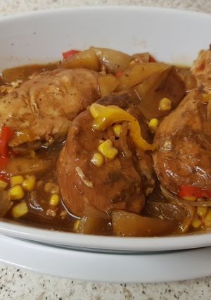 A picture of My Slow Sweet and tasty Chicken. 😉.
