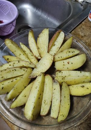 Una foto de Papas al microondas