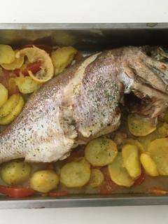 Una foto de Pargo al horno