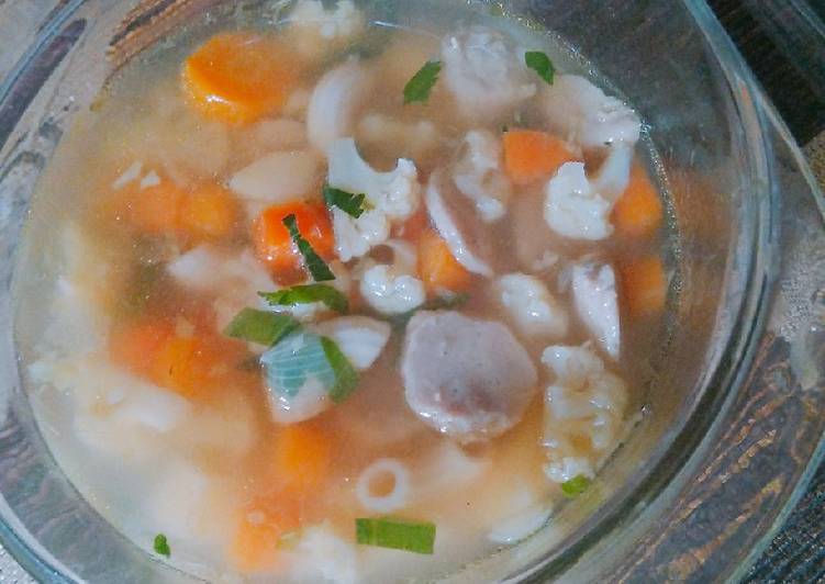 Sayur Sop Mix Baso Makaroni