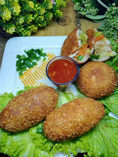 A picture of Chinese Cheesy Bread Croquettes.