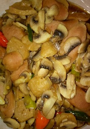 Foto resep Oseng jamur kancing bakso