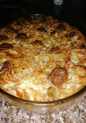 صورة لوصفة سباغيتي بكرات اللحم