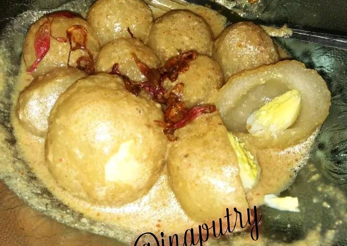 Cilok Aci telor puyuh bumbu kacang pedas
