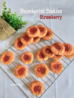 Foto resep 480.Thumbprint Cookies Strawberry