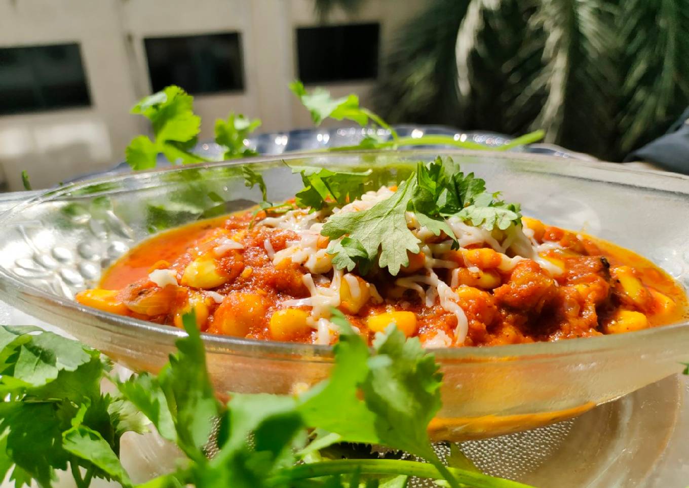 Corn capsicum masala subzi