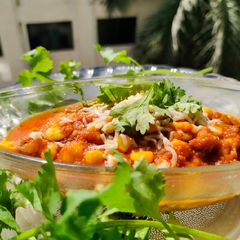 A picture of Corn capsicum masala subzi.